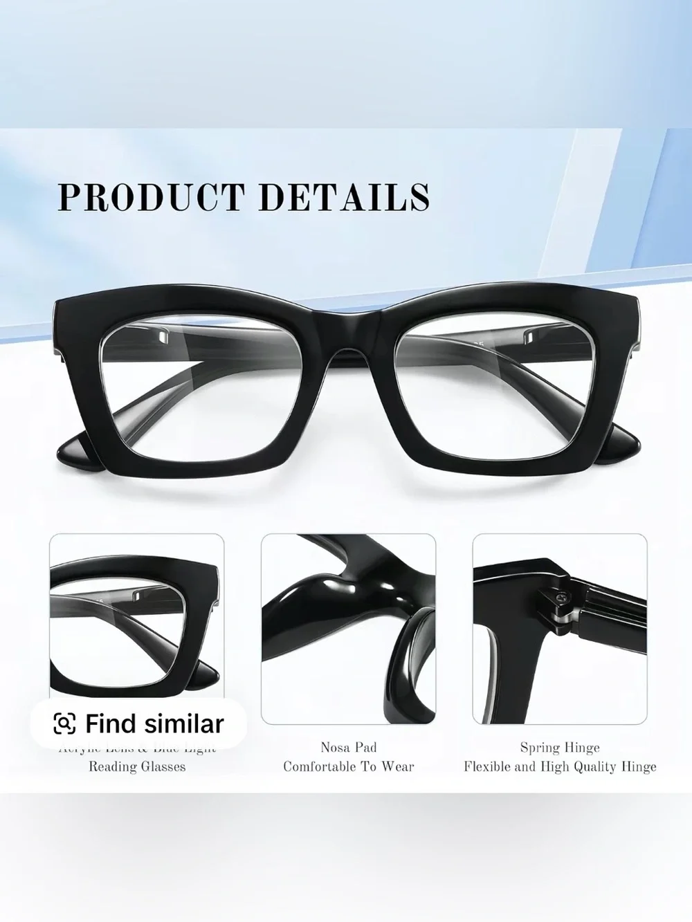 Black Women's Bold Reading Glasses 2.25
